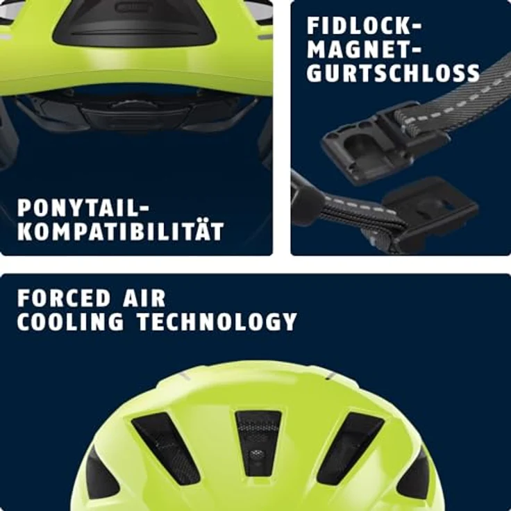ABUS Stadthelm Pedelec 2.0 ACE - Fahrradhelm mit Rücklicht, Visier, Regenhaube, Ohrenschutz - Weiß Glänzend, Größe S – Bild 4