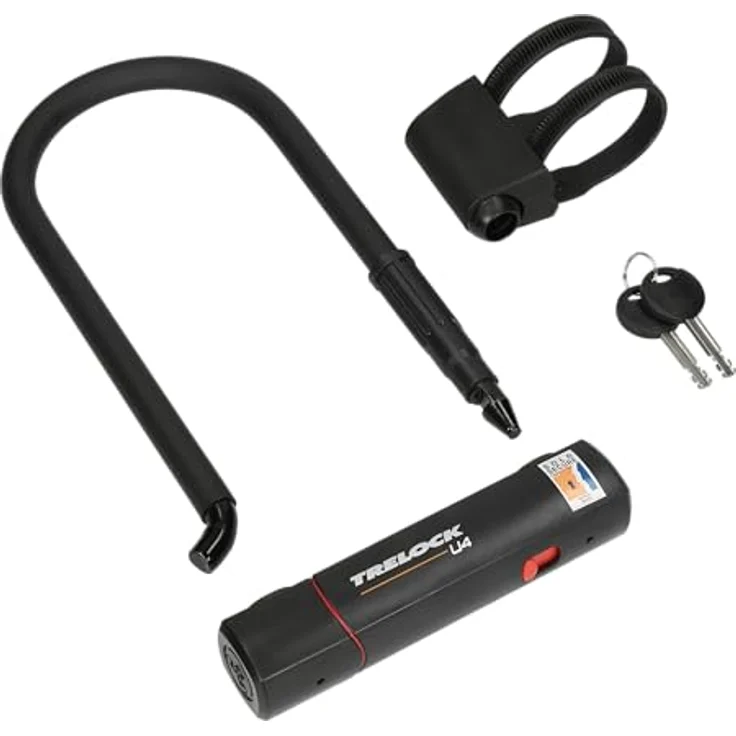 Trelock U4, Veloschloss mit 14 mm gehärtetem Stahlbügel, 230 mm Höhe, mittelhohe Sicherheit – Bild 3