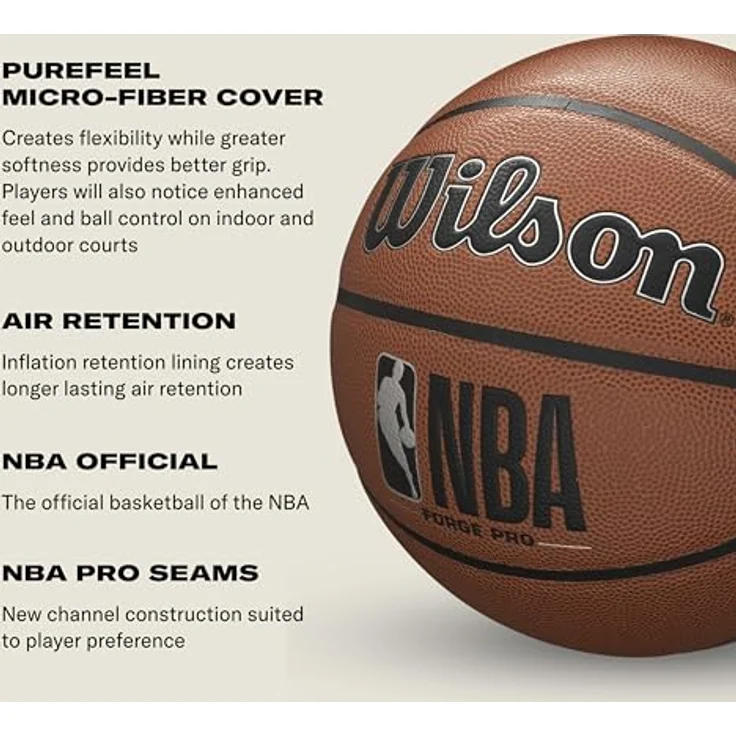Wilson, Basketbälle, hochwertige Spielbälle für Profis und Amateure, orange – Bild 5