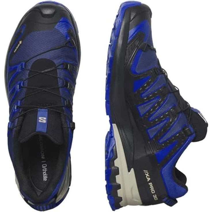 Salomon XA PRO 3D V9 GORE-TEX, Herren Laufschuhe mit wasserdichter Membran und stark profilierter Außensohle, blau, Größe 41 1/3 – Bild 6