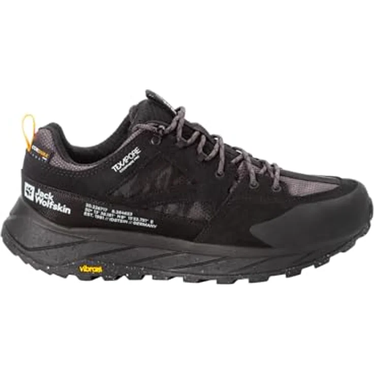 Jack Wolfskin Terraquest Texapore Low M, Herren Wanderschuhe mit Wetterschutz, Schwarz, Größe 44.5 – Bild 2