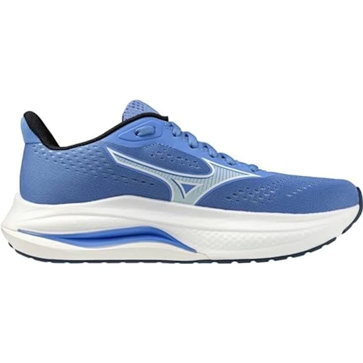 Mizuno Wave Inspire 22, Laufschuhe für Damen mit Mizuno Enerzy NXT Dämpfung, stabilisierender MIZUNO WAVE-Platte, atmungsaktivem Mesh-Obermaterial, Rot/Blau – Bild 4