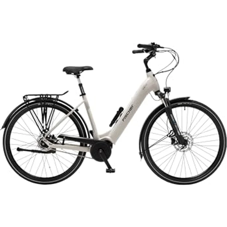 FISCHER E-Bike City CITA 4.3i, Elektrofahrrad für Damen und Herren, 65 Nm Mittelmotor, 630 Wh Akku, 7-Gang SHIMANO Nabenschaltung, 90 Lux LED-Beleuchtung, Sand matt – Bild 1
