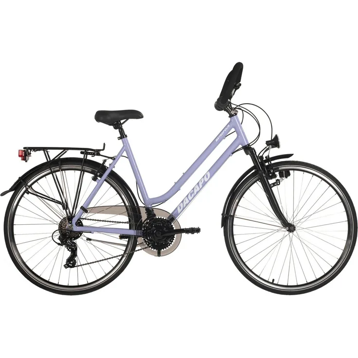 Dacapo Metropolis Trekkingrad Damen, Alu-Rahmen 28'', taubenblau, RH 53 cm, 21 Gang Shimano Tourney, Kettenschaltung, Multipositionslenker