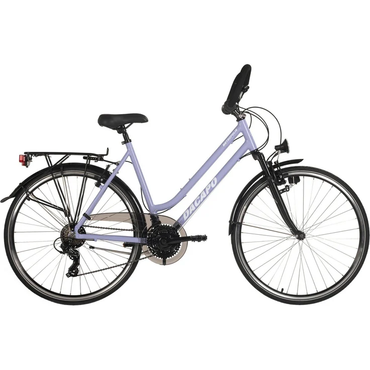 Dacapo Metropolis Trekkingrad Damen, Alu-Rahmen 28'', taubenblau, RH 53 cm, 21 Gang Shimano Tourney, Kettenschaltung, Multipositionslenker