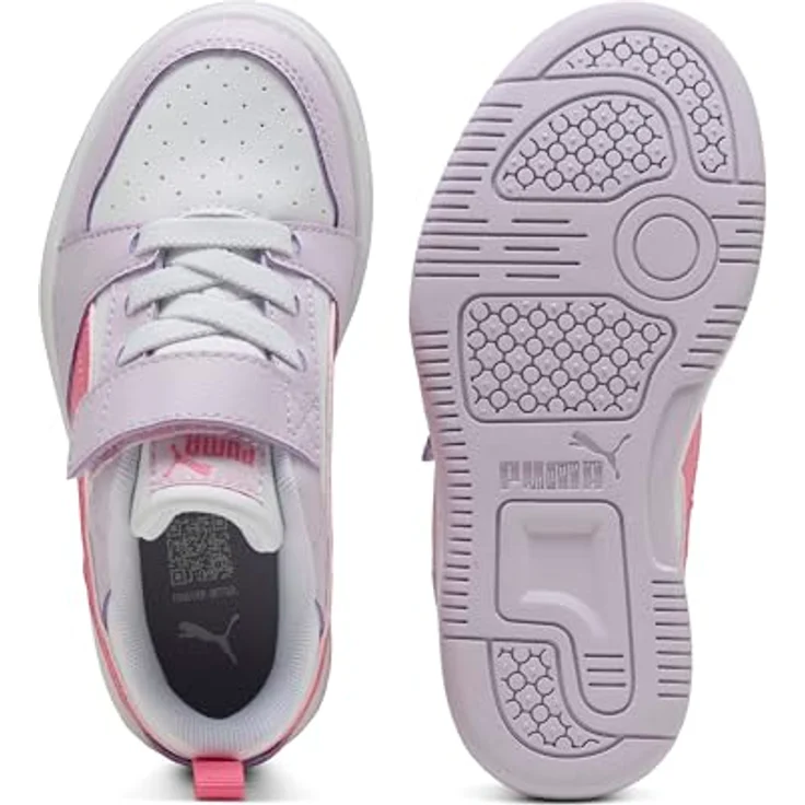 PUMA Rebound V6 Lo AC+ Klettschuh, Weiß, aus 20% recycelten Materialien, knöchelstützend, Gr. 35 – Bild 4