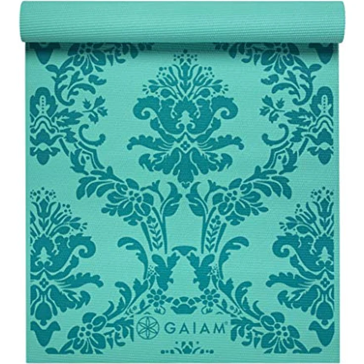 Gaiam Neo-Baroque Yoga Matte Blues, rutschfeste Oberfläche, 68" x 24" x 4mm, Unisex, PVC-frei – Bild 2