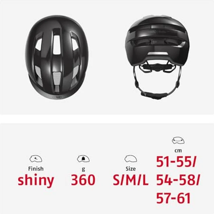 ABUS PURL-Y Fahrradhelm, NTA-Schutzhelm für E-Bike und S-Pedelec, Schwarz, Größe L – Bild 5