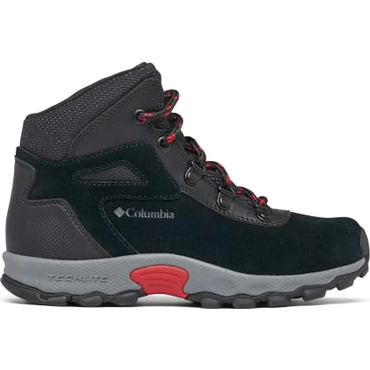 Columbia Youth Newton Ridge Amped, leichte Kinder-Wanderstiefel mit Omni-Shield und TECHLITE Dämpfung, Schwarz und Mountain Red – Bild 6