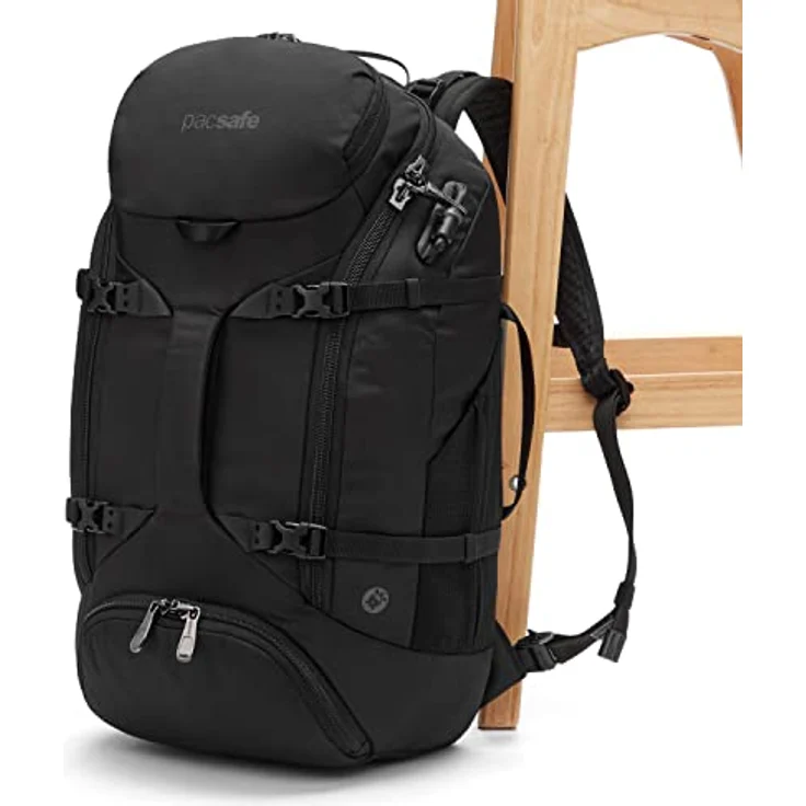 Pacsafe Venturesafe EXP35, RFID Wanderrucksack mit Laptopfach 52 cm, schwarz – Bild 2
