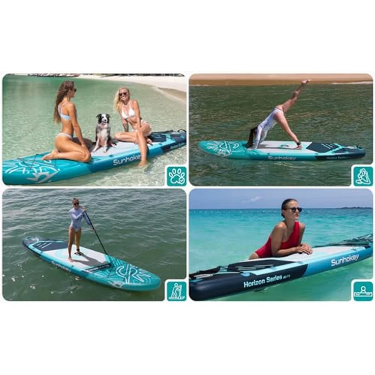 COIL COIL SUP-Board Aufblasbares SUP Board Set, 335 cm, inkl. Paddel, Pumpe, wasserdichte Handytasche, Blau, stabil und leicht – Bild 3