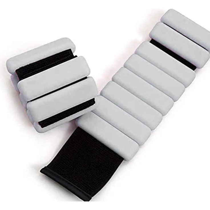 2 PCS Handgelenkgewichte Knöchelgewichte Set Gewichtsmanschetten für Fuß oder Handgelenk auf Bewegung Gehen Joggen Yoga Aerobic Pilates Gewicht Fitness Armband (grau) – Bild 5