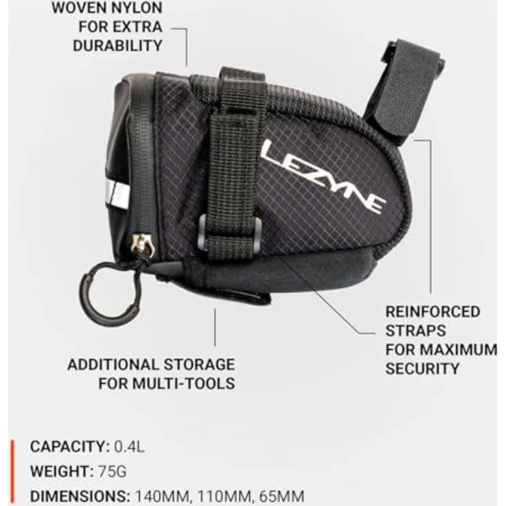 Lezyne Satteltasche Caddy, schwarz, 0,6 – Bild 4