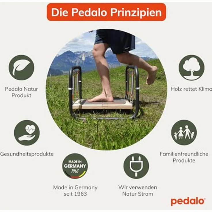 Pedalo Stabilisator Profi, Balance Trainer mit 2 separaten Standplattformen, belastbar bis 120 kg, Holz Birke Multiplex – Bild 5