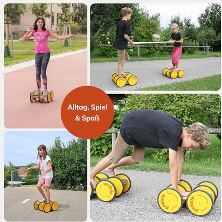 Pedalo pedalo®-Classic, Balance Trainer aus Holz mit Ganzkörpertraining, schwarz, geeignet für Kinder und Erwachsene bis 200 kg Belastbarkeit – Bild 5