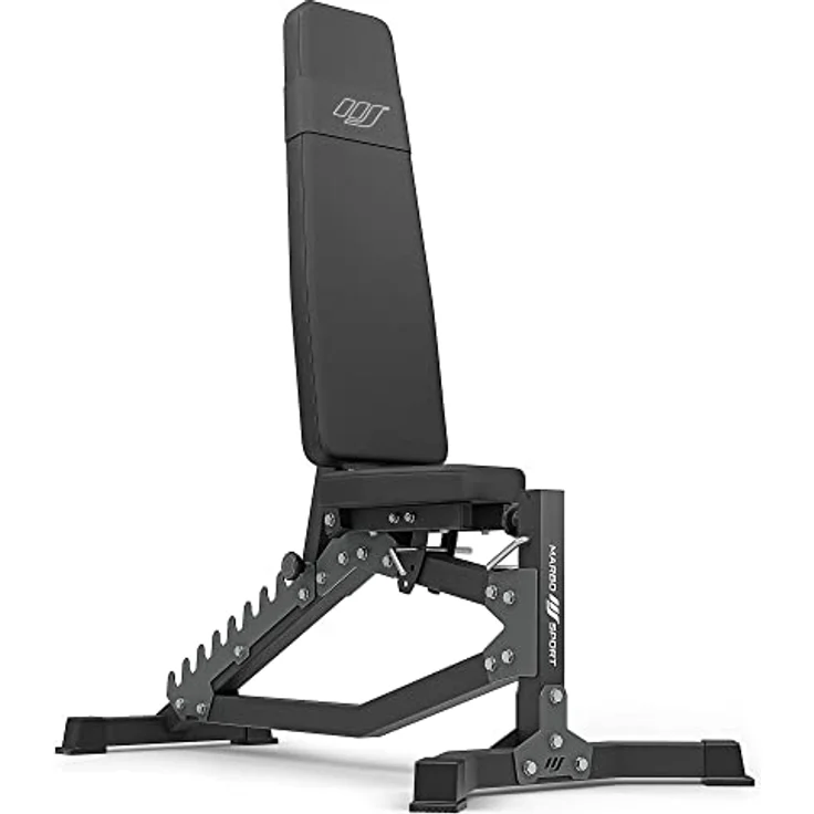 Marbo Sport Doppelseitig verstellbare Trainingsbank MS-L102 2.0 | Made in EU, Trainingsbank mit erweitertem Verstellbereich, verstärkter Polsterung und Gummifüßen, schwarz – Bild 4