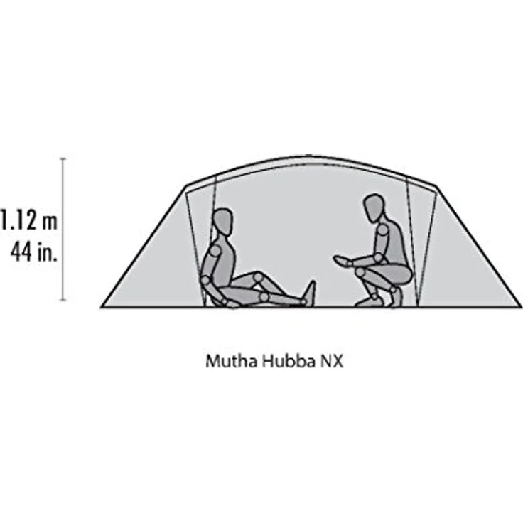 MSR Mutha Hubba NX, Kuppelzelt für 3 Personen, 2.07 kg, verbesserte Belüftung und Wohnlichkeit, freistehend – Bild 5