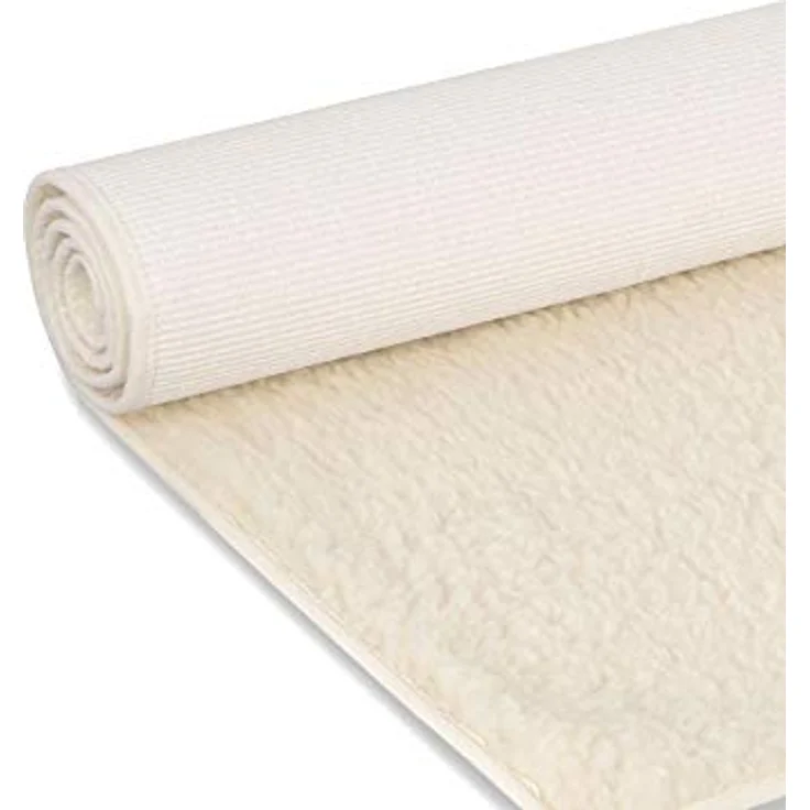 Schurwollmatte Premium - Natur | Extra weiche und wärmeisolierende Yogamatte aus Schurwolle - Rutschfest | Öko-Tex-zertifiziert – Bild 2