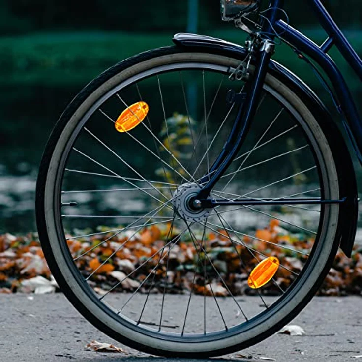 LOEVELOSI Speichenreflektoren Fahrrad, Extra Verstärkt mit Stahlclips, 4er Set in Orange, StVZO-zugelassen für erhöhte Sichtbarkeit, ideal für Kinderfahrräder und MTB. – Bild 3