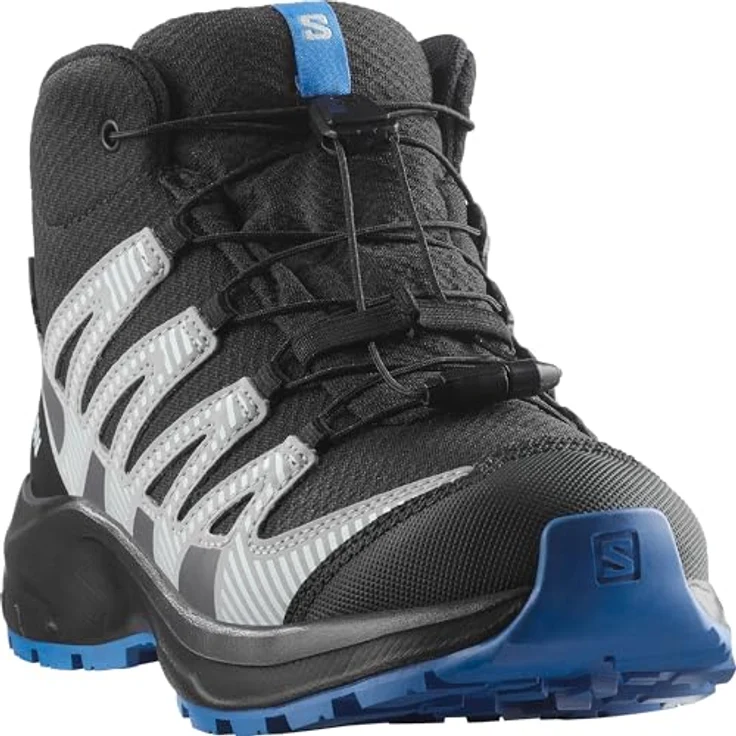 Salomon XA PRO V8 MID WP J, Wasserdichter Wanderschuh mit hohem Schaft und profilierten Gummi-Sohlen – Bild 1