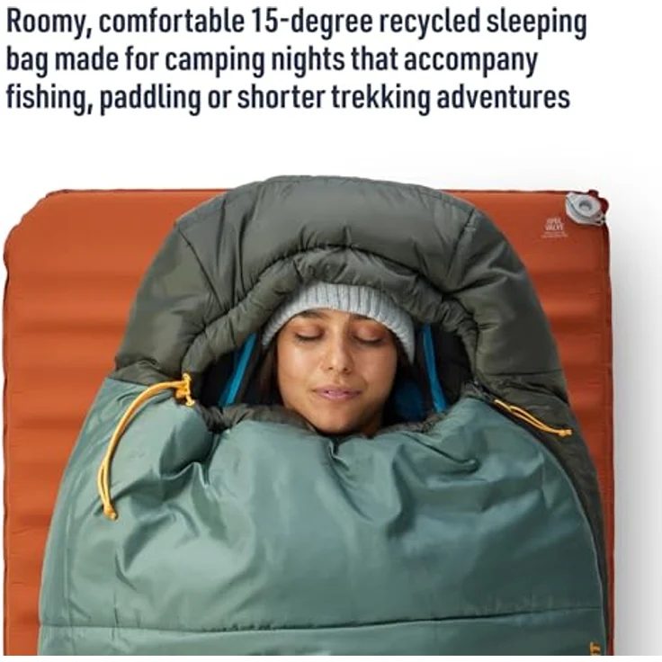 Sea to Summit Boab Synthetischer Schlafsack, 2-Jahreszeiten, 15 Grad, Regular, anschmiegsames Design für Seitenschläfer, recycelte Materialien, DWR-Beschichtung – Bild 2