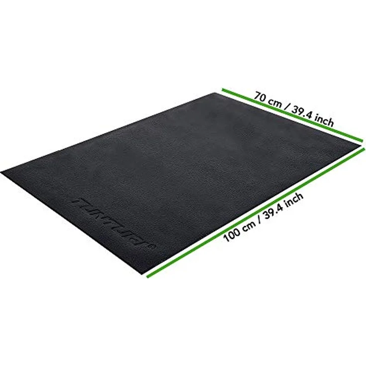 Tunturi Heimtrainermatte Bodenschutzmatte 100 x 70 x 0,5 cm Schwarz - Schützt den Boden vor Kratzern und ist schmutzabweisend – Bild 3