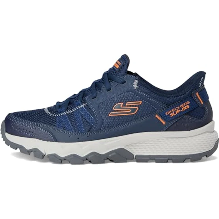Skechers WIP 237634-NVOR, Herren Wanderschuhe aus Navy Leder/Textil mit orangenen Akzenten, Größe 44 – Bild 5