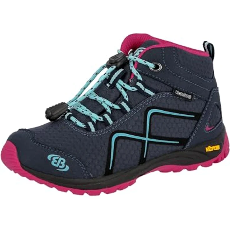 Brütting Guide High, Mädchen Wanderschuhe mit textiler Auskleidung, Wechselfußbett und Schnellschnürsystem, Blau – Bild 1
