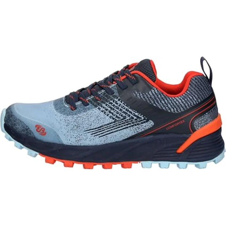 Brütting Mount Batur Wanderschuhe mit Comfortex, blau-orange, strapazierfähig, atmungsaktiv, ortholite Einlegesohle – Bild 2