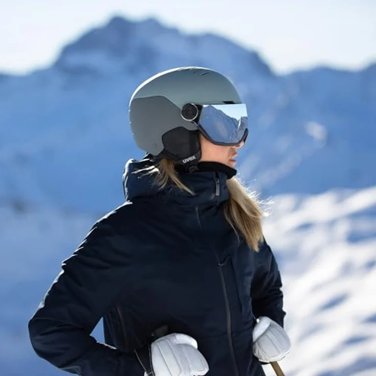 Uvex Sports Wanted Visor, Hardshell Skihelm mit integriertem Visier, 54 - 58 cm – Bild 6