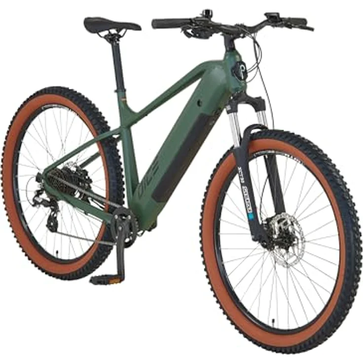 Prophete Dice 1.0 E-MTB 27,5" – Enovation Hinterradmotor 250W, 40Nm, Shimano Altus 8-Gang, 100 km Reichweite, Suntour XCT Federgabel, Hydraulische Scheibenbremse, Bronze Grün – Bild 3
