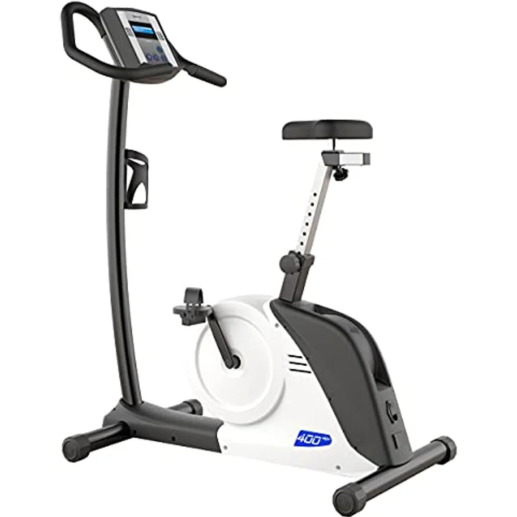 Ergo Fit Ergometer Cycle 400 Home, Fahrradergometer mit extra breitem Durchstieg und pulsgesteuerten Trainingsprogrammen, schwarz – Bild 8