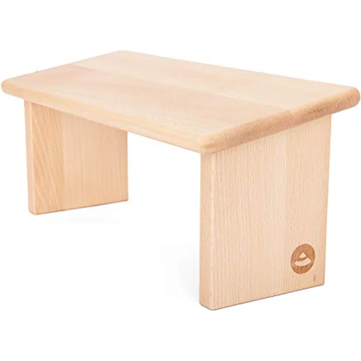 Bodhi Meditationsbank aus Holz (Buche) | Yoga Hocker aus Holz | Kniesitz Medibank für eine Tiefe Meditation | Variation: Lhasa – Buche geölt – Bild 1