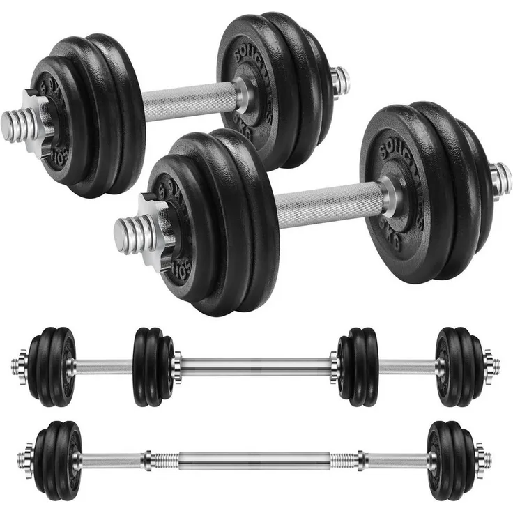 SONGMICS Hantel-Set Kurzhanteln, 2er Set, verstellbare Gewichte 20/30 kg, Schwarz - Preisvergleich