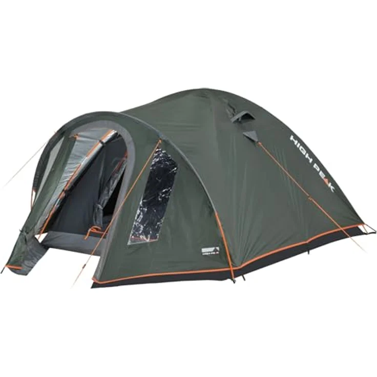 High Peak Kuppelzelt Nevada 2.1 Camping Trekking Iglu Zelt Vorraum, UV 80 Alu-Beschichtung, abgedunkeltes Innenzelt, vorstehende Produkt Marke - High Peak, Farbe: Grau – Bild 1