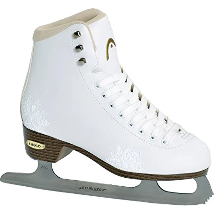 HEAD Eiskunstlauf Schlittschuhe Amber I Damen mit Edelstahlkufe und Schneeflocken-Design, ideal für Einsteigerinnen - Weiß – Bild 1