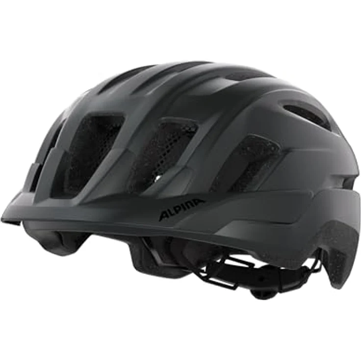 Olympic Sportswear Alpina Paranus, Fahrradhelm schwarz matt, Größe 59-62 cm, stoßabsorbierend, mit Lufteinlässen und Flynet – Bild 5