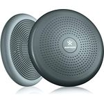 BODYMATE Ballsitzkissen inkl. Pumpe GRAU-BLAU 34cm Durchmesser - Balance-Kissen, Luftkissen, Balance Pad, Noppenkissen - Core-, Fitness-, Reha-, Koordinations- und Rückentraining - Preisvergleich