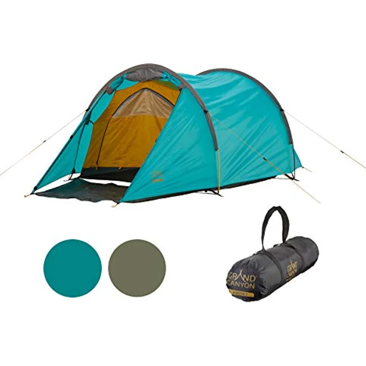 Grand Canyon Unisex – Erwachsene Robson Zelt, Blue Grass, 330 x 175 x 115 cm - Robustes und wetterbeständiges Zelt in Blau
