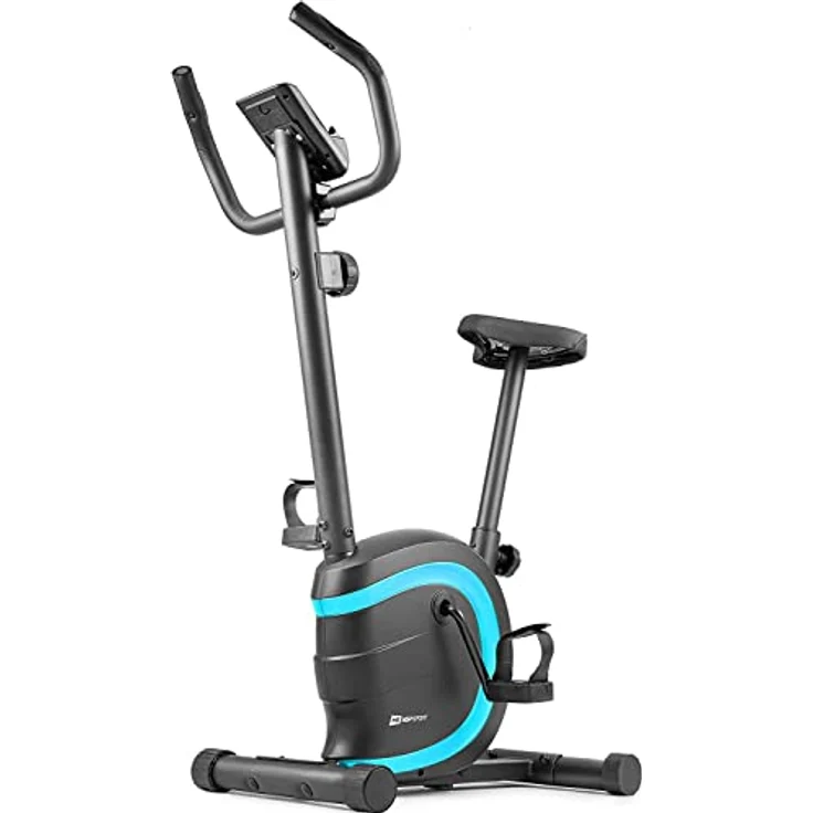 Hop-Sport HS-015H Heimtrainer Fahrrad für Zuhause - kompaktes Fitnessbike ideal für Senioren - Fitnessfahhrad mit Trainingscomputer für EIN max. Nutzergewicht von 120kg Türkis – Bild 3