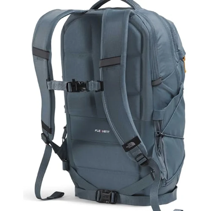 The North Face Unisex Borealis 28L Rucksack, robustes Material, verstellbare Trageriemen, Granite Grey/Dust Orange – Bild 3