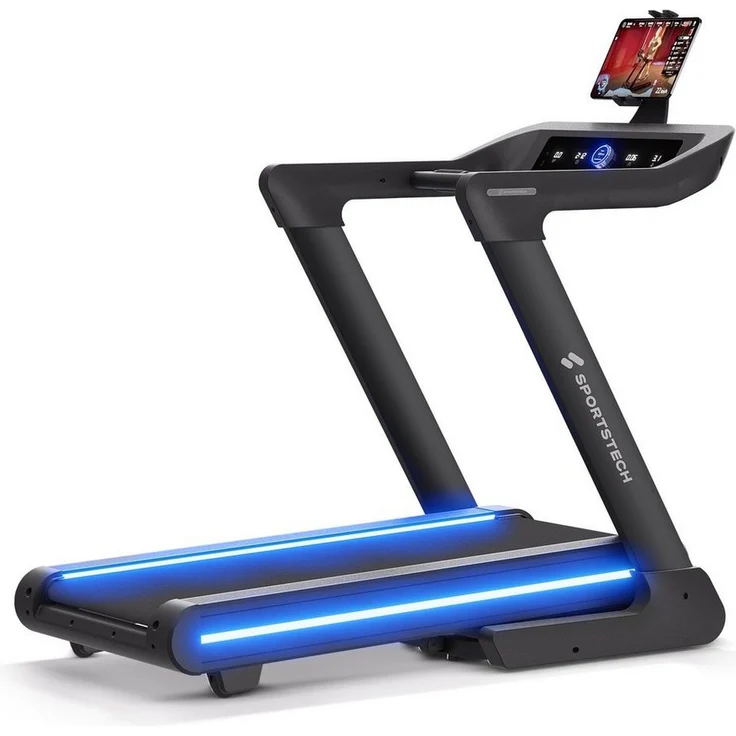 Sportstech Laufband sTread Lite, Klappbar, LED-Beleuchtung, Bis 20 km/h, Schwarz - Preisvergleich