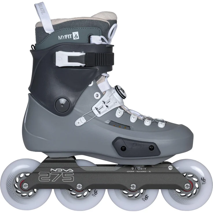 POWERSLIDE Zoom Pro 90 PDS Rollschuhe, Grau, Größe 46-47, Inline Skates