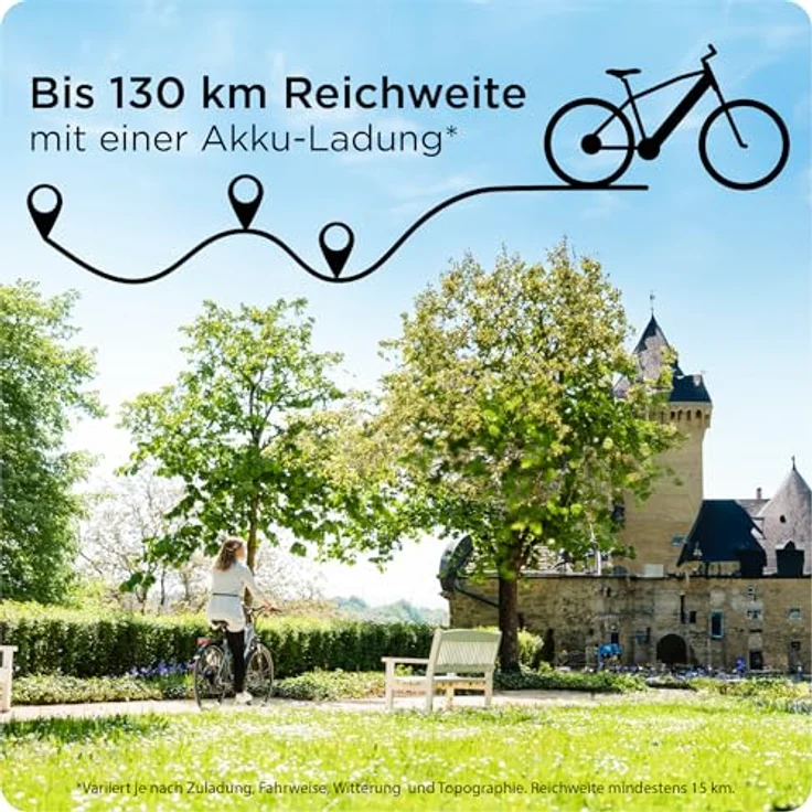 ZÜNDAPP Z810 Ebike Herren 28 Zoll Trekkingfahrrad, 8 Gänge, hydraulische Scheibenbremsen, brillantblau, 52 cm – Bild 3