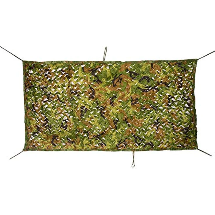 NINAT Tarnnetz Camouflage Netz 3Mx4M, Woodland Camo, 150D-Polyester, leicht und vielseitig einsetzbar, oliv-grün – Bild 2