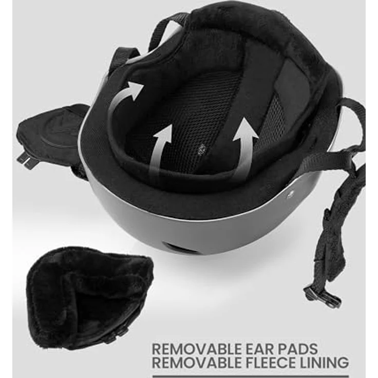 OutdoorMaster Kelvin Unisex Skihelm, Schneesporthelm mit Belüftungssystem, für Herren, Damen & Jugend, Schwarz – Bild 3