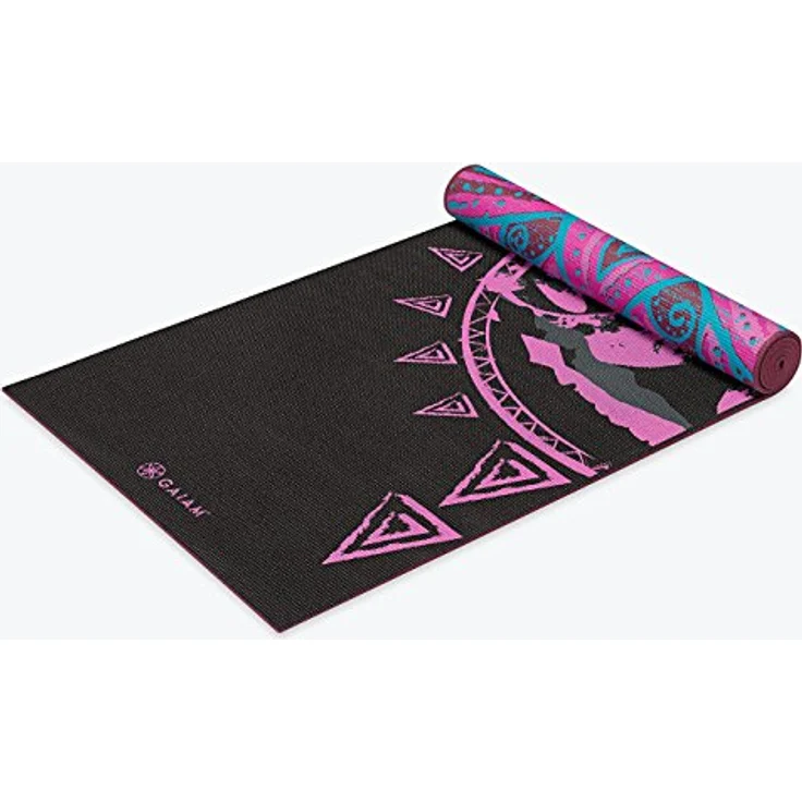 Gaiam Yogamatte, 6 mm, reversibel mit rutschfester Struktur, Design – Bild 6