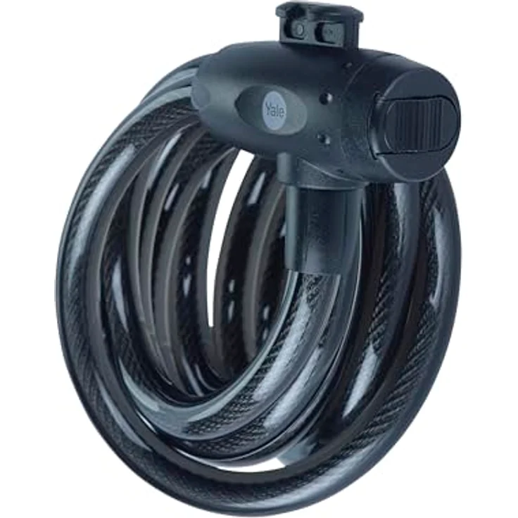 Yale Spiralkabel-Fahrradschloss YCK0/12/200/2-150mm, Ø12mm Stahlgeflecht, 2 Schlüssel, korrosionsbeständig bis 96 Stunden – Bild 2
