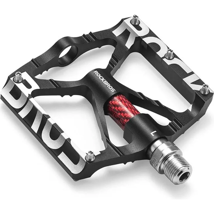 Rockbros 37213071001, Aluminiumlegierung Fahrradpedalset mit hervorragendem Grip und Komfort, schwarz