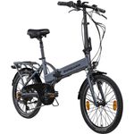 Zündapp Z101 20 Zoll Elektro Klapprad für Erwachsene 6 Gang E Klappfahrrad E Bike Faltrad Pedelec StVZO, weiß